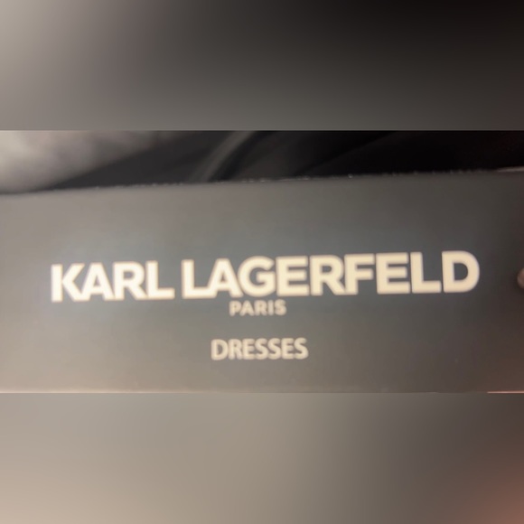 KARL LAGERFELD PARIS NWT ROLL COWL NECK SHIFT DRESS - Picture 9 of 10